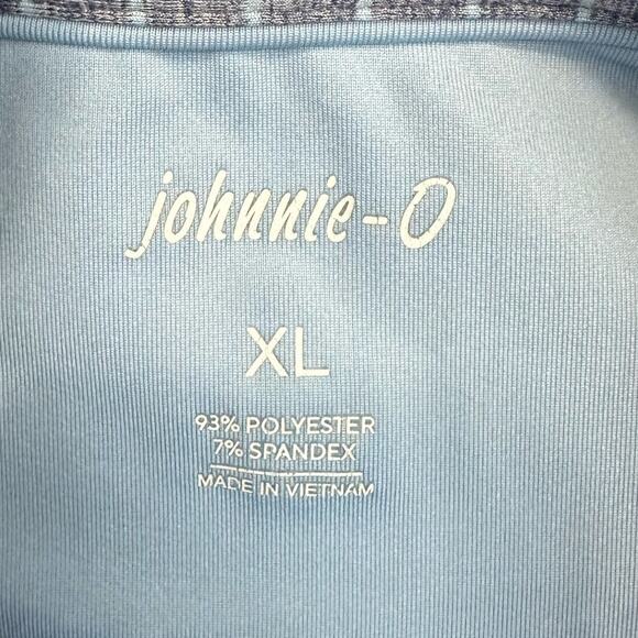 Johnnie-O Size XL Mens Lake Blue Striped Jersey Performance Polo Shirt - Picture 3 of 8